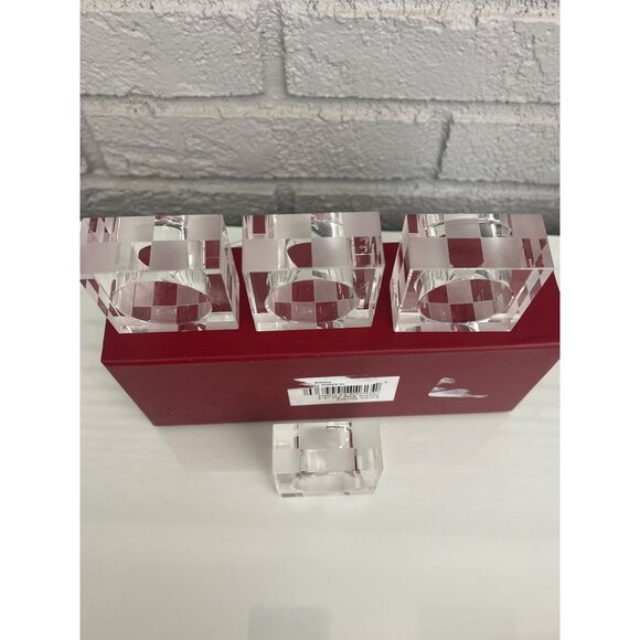 Lucien Piccaid Set of 4 Crystal Napkin Holder Ring - Picture 6 of 7
